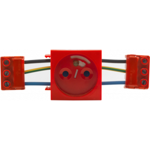 Contactdoos 2P+A 45 x 45 / Sleutel  06-010-20