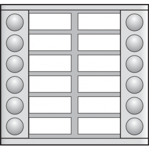 Uitbreiding 2X6 drukknop  10-112-01