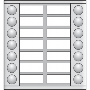 Uitbreiding 2X7 drukknop  10-114-01