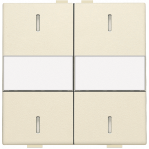 Toets 2X met lens en tekstvenster Creme 100-00038