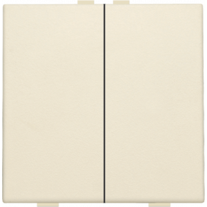 Home Control Tweevoudige Drukknop Creme 100-51002