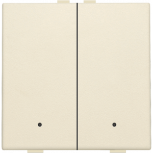 Home Control Tweevoudige Drukknop + LED Creme 100-52002