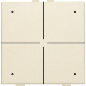 Home Control Viervoudige Drukknop + LED Creme 100-52004