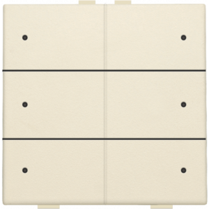Home Control Zesvoudige Drukknop + LED Creme 100-52006