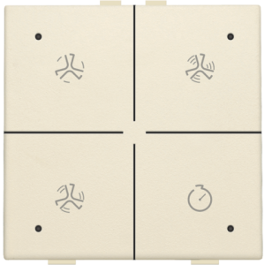 Home Control Ventilatie + LED Creme 100-52054