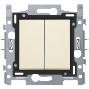 Dubbele wisselschakelaar set  Creme 100-62600