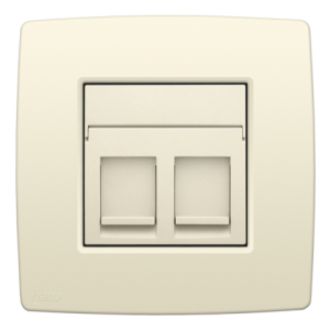 2 X RJ11 UTP set Creme 100-65114