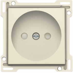 Centraalplaat Stopcontact 21mm zonder aarding Creme 100-66501