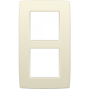 Afdekplaat 2-voudig 60mm Creme 100-76200