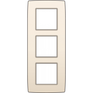 Afdekplaat 3-voudig 60mm Creme 100-76300