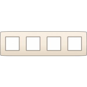 Afdekplaat 4-voudig 71mm Creme 100-76400