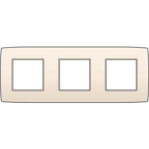 Afdekplaat 3-voudig 71mm Creme 100-76700