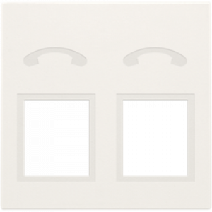 Centraalplaat 2x RJ11 Tel White 101-69031