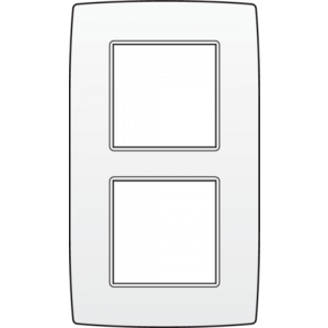 Afdekplaat 2-voudig 60mm White 101-76200