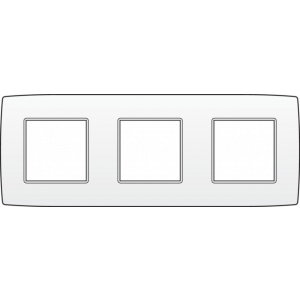 Afdekplaat 3-voudig 71mm White 101-76700
