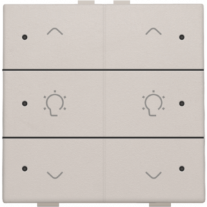 Home Control Dubbele Dimbediening + LED Light Grey 102-52046