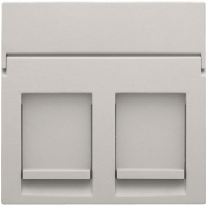Centraalplaat data 2x RJ Light Grey 102-65200
