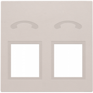 Centraalplaat 2x RJ11 Tel Light Grey 102-69031