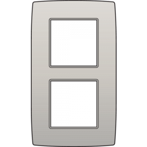Afdekplaat 2-voudig 60mm Light Grey 102-76200
