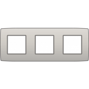 Afdekplaat 3-voudig 71mm Light Grey 102-76700