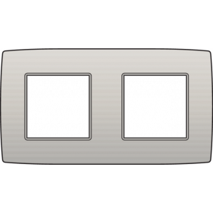 Afdekplaat 2-voudig 71mm Light Grey 102-76800