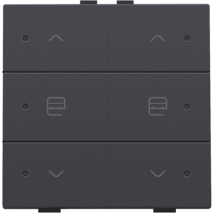 Home Control Dubbele Motorsturing + LED Athracite 122-52036