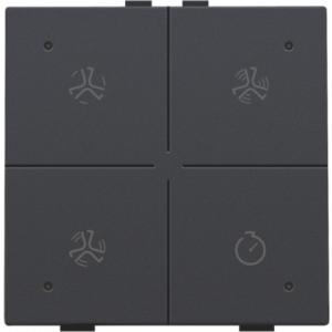Home Control Ventilatie + LED Athracite 122-52054