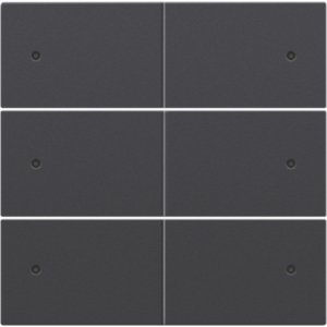 Afwerkingsset 6-voudige drukknop 24V + LED Athracite 122-60150