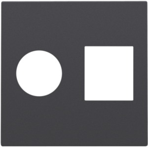 Centraalplaat Aansluiting Tv/Rj45 Athracite 122-65702