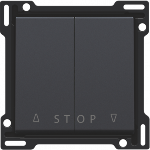 Knoppen Tweevoudige Rolluikdrukknop Athracite 122-65918