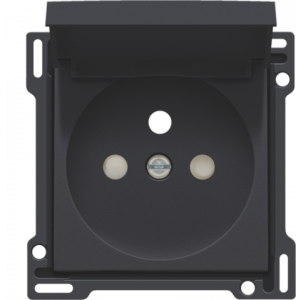 Centraalplaat Stopcontact + Klapdeksel Athracite 122-66603