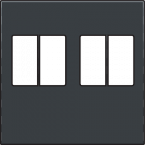 Centraalplaat 2-voudig luidspreker Athracite 122-69701