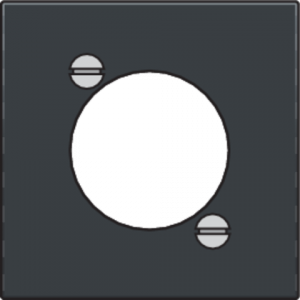Centraalplaat XLR of Jack Athracite 122-69856