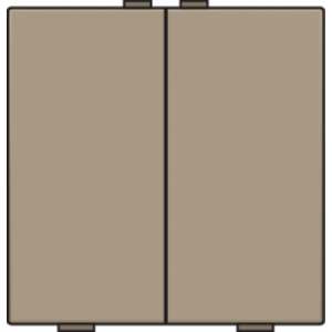 Home Control Tweevoudige Drukknop Bronze 123-51002