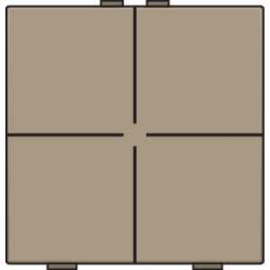Home Control Viervoudige Drukknop Bronze 123-51004