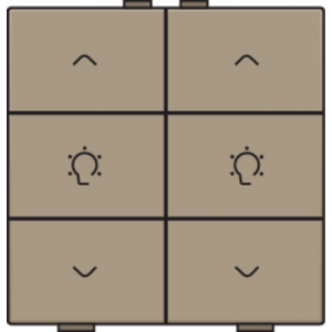 Home Control Dubbele Dimbediening Bronze 123-51046