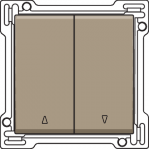 Knoppen Tweevoudige Rolluikschakelaar Bronze 123-65914