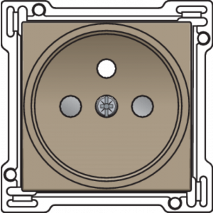 Centraalplaat stopcontact 21mm Bronze 123-66101