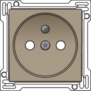Centraalplaat Stopcontact 28,5mm Bronze 123-66601