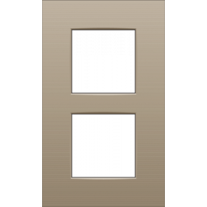 Afdekplaat 2-voudig 60mm Bronze 123-76200