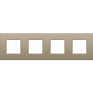 Afdekplaat 4-voudig 71mm Bronze 123-76400