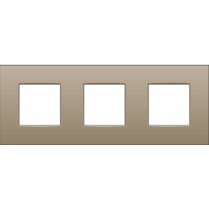 Afdekplaat 3-voudig 71mm Bronze 123-76700