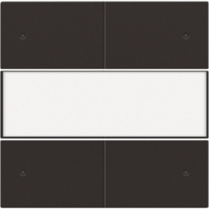 Set 4-voudige drukknop 24V + LED + Tekstveld Dark Brown 124-40350