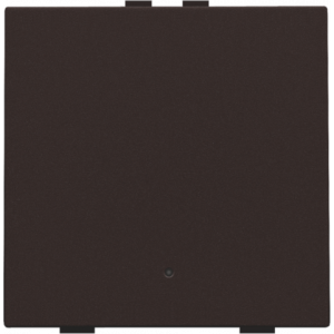 Home Control Drukknop + LED Dark Brown 124-52001