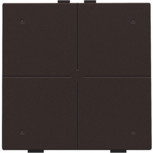 Home Control Viervoudige Drukknop + LED Dark Brown 124-52004
