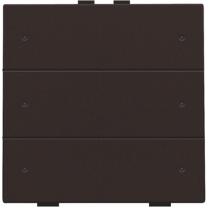 Home Control Zesvoudige Drukknop + LED Dark Brown 124-52006
