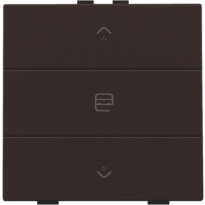 Home Control Zesvoudige Drukknop + LED Dark Brown 124-52033