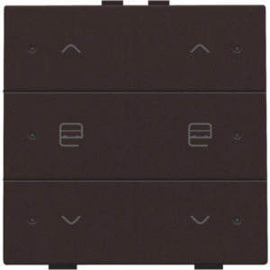 Home Control Dubbele Motorsturing + LED Dark Brown 124-52036