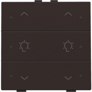 Home Control Dubbele Dimbediening + LED Dark Brown 124-52046
