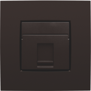 Centraalplaat Data 1x RJ Dark Brown 124-65100